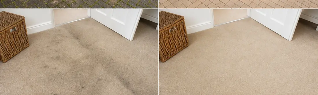 Illustrative carpet refresh before and after